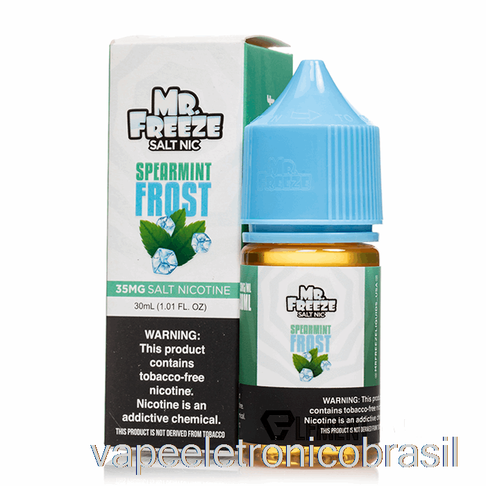 Vape Eletrônico Spearmint Frost - Mr Freeze Salts - 30ml 50mg